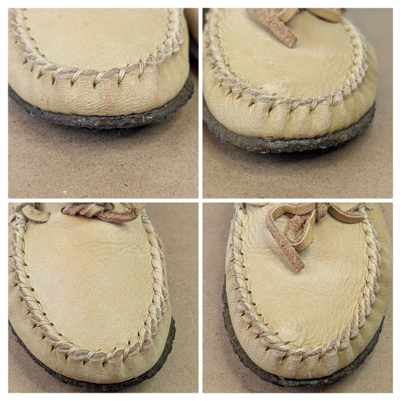 Laurentian Chief | Moose Hide Slippers, Natural Crepe Rubber Sole, Size 7 - Picture 6 of 14